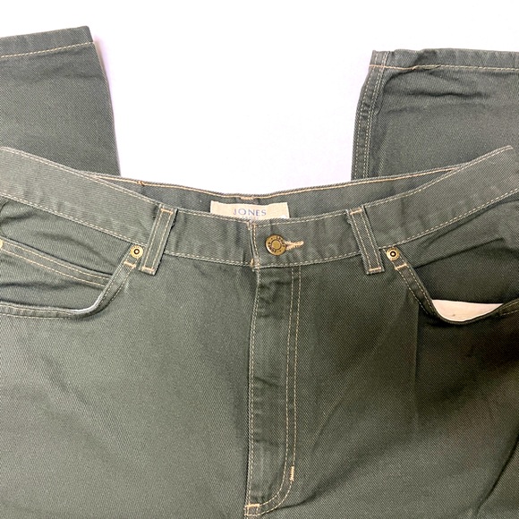 NWT Womens Jones Sports Classic Fit Olive Green Jeans  Size 16 - Picture 4 of 8